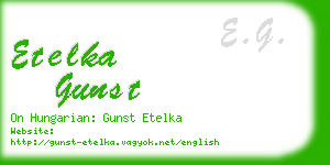 etelka gunst business card